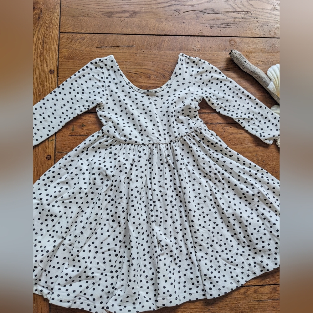 Alice & ames black white polka dot twirl dress 4t